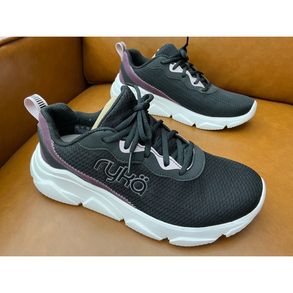 Ryka Glide Sneakers Womens 8.5W Black Excellent Max Cushion Mesh Washable